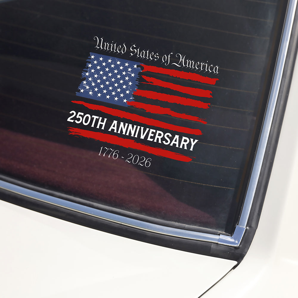 USA 250th Anniversary Car Window Decal Sticker