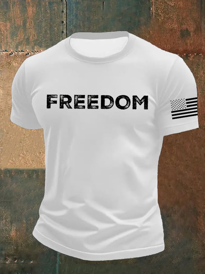 Men's freedom flag Print T-Shirt-America250