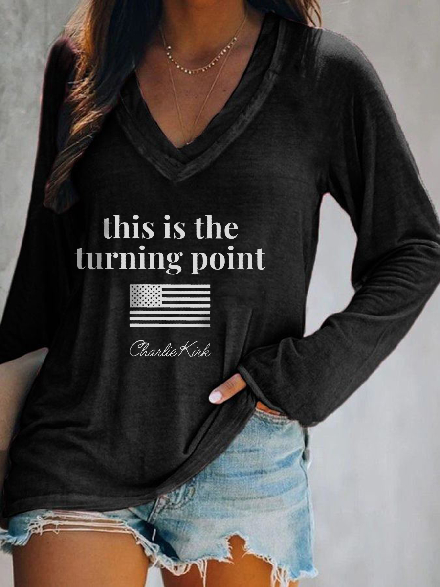 Women's patriotic  long sleeve t-shirt-America250