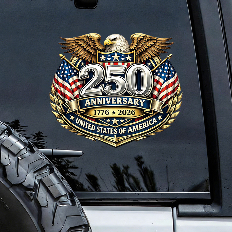 USA 250th Anniversary Car Window Decal Sticker-America250