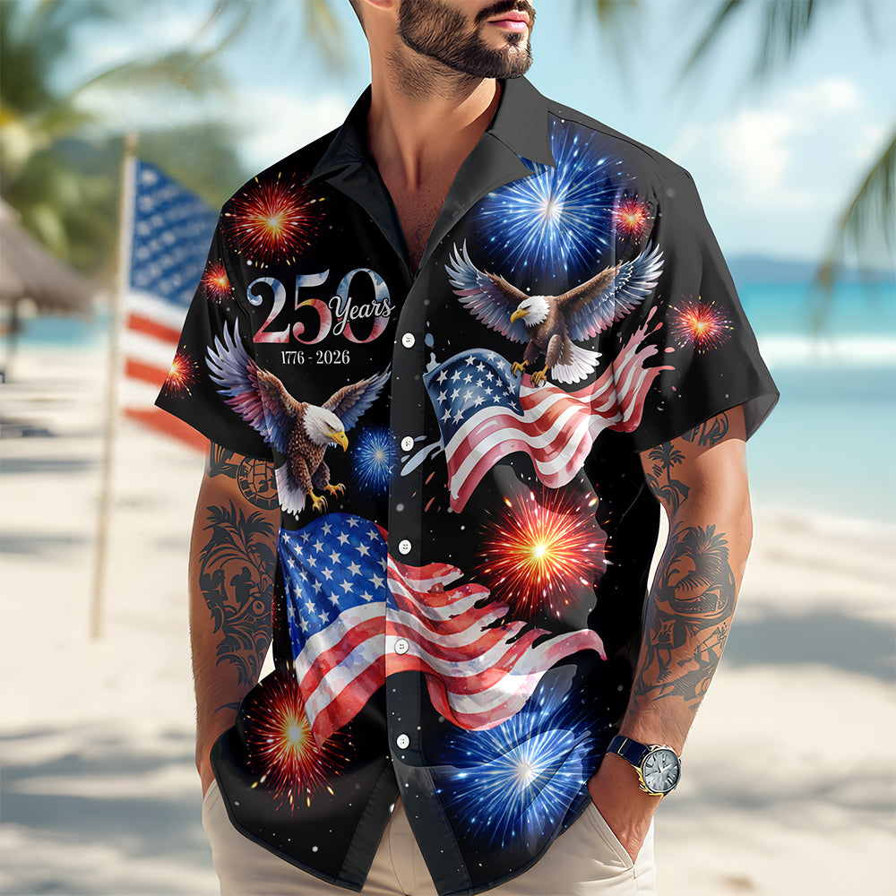 250 Years 1776 - 2026 Patriotic Eagle Hawaii Shirt