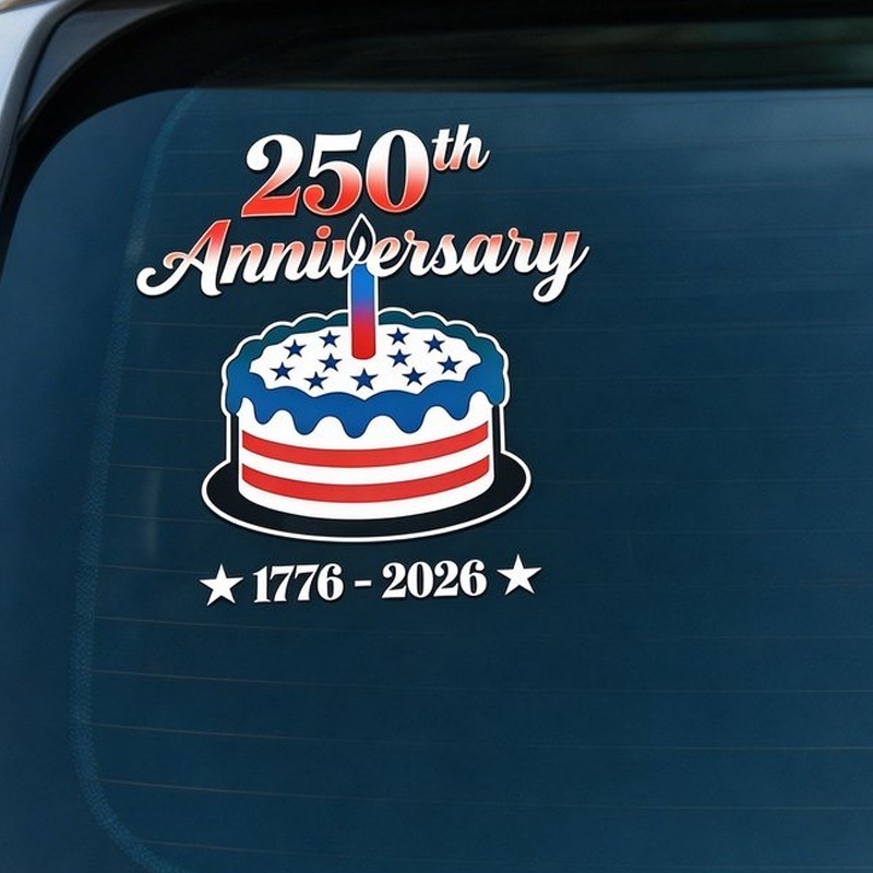USA 250th Anniversary Car Window Decal Sticker