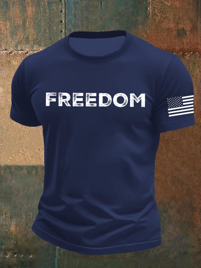 Men's freedom flag Print T-Shirt-America250