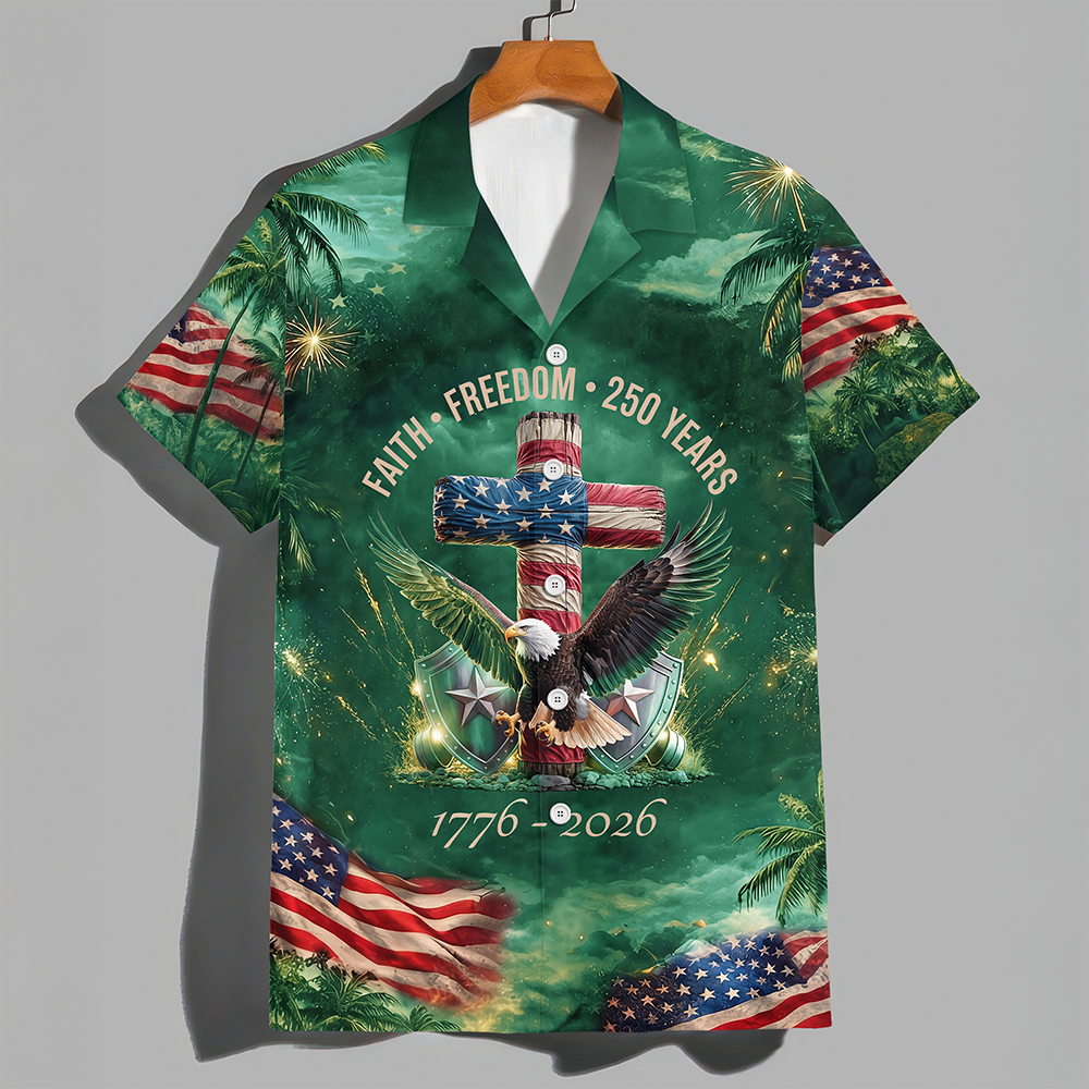 250 Years of Freedom 1776 - 2026 Eagle Patriotic Hawaii Shirt