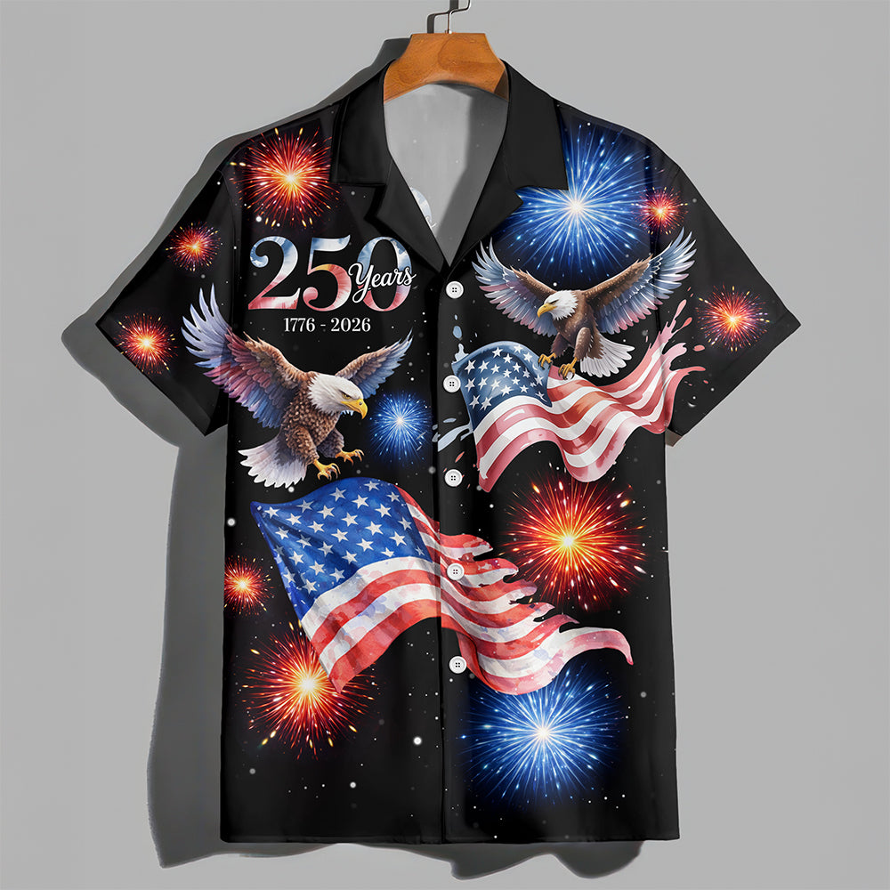 250 Years 1776 - 2026 Patriotic Eagle Hawaii Shirt