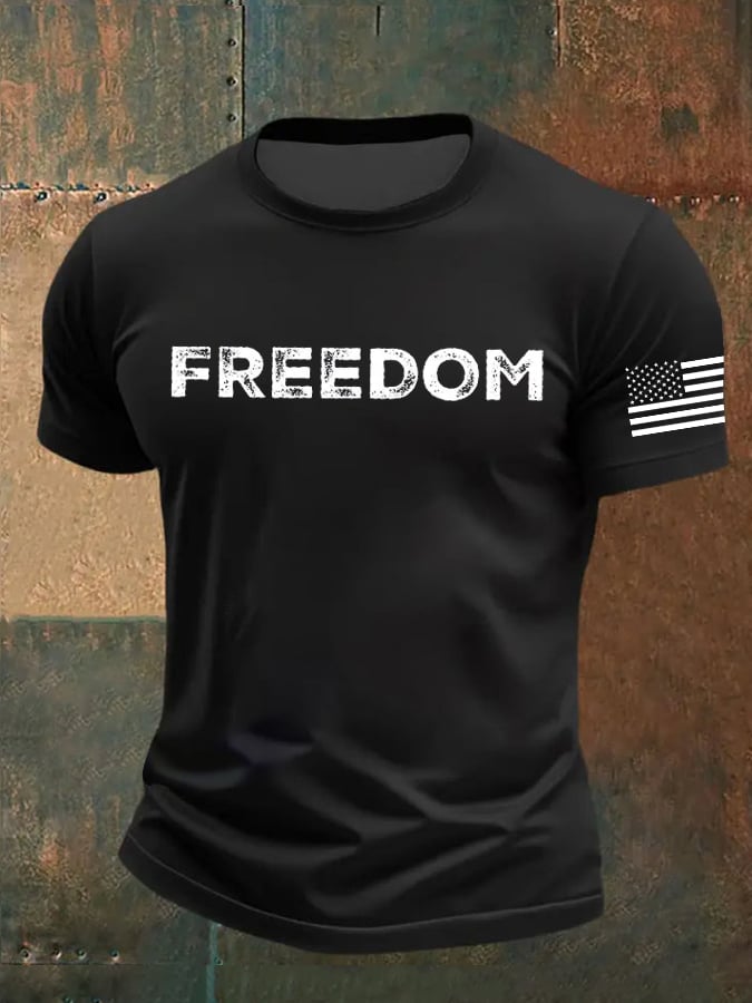 Men's freedom flag Print T-Shirt-America250