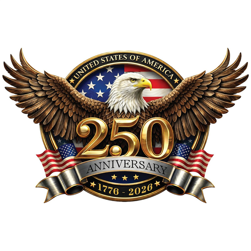 USA 250th Anniversary Car Window Decal Sticker