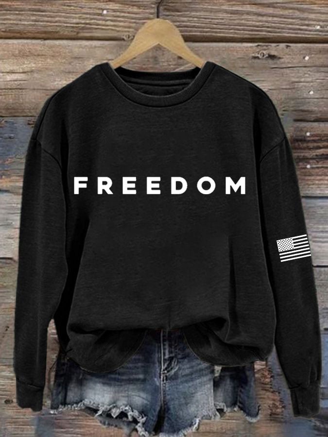 Women's Hot Casual Printed Sweatshirt-America250
