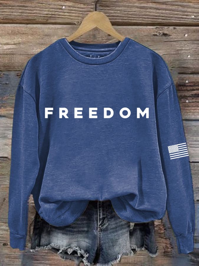 Women's Hot Casual Printed Sweatshirt-America250