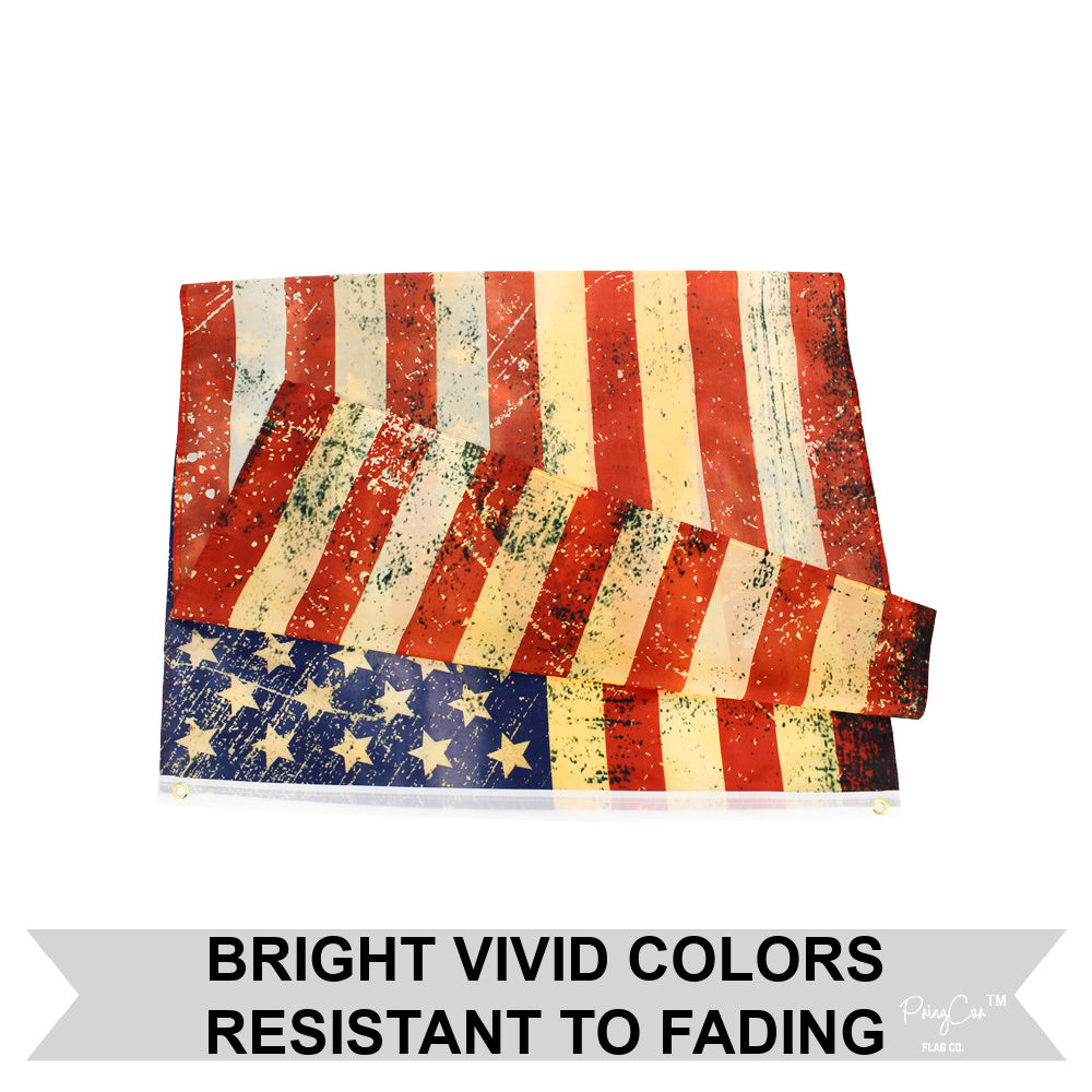 Distressed Antiqued American Flag Polyester Outdoor Flag-America250