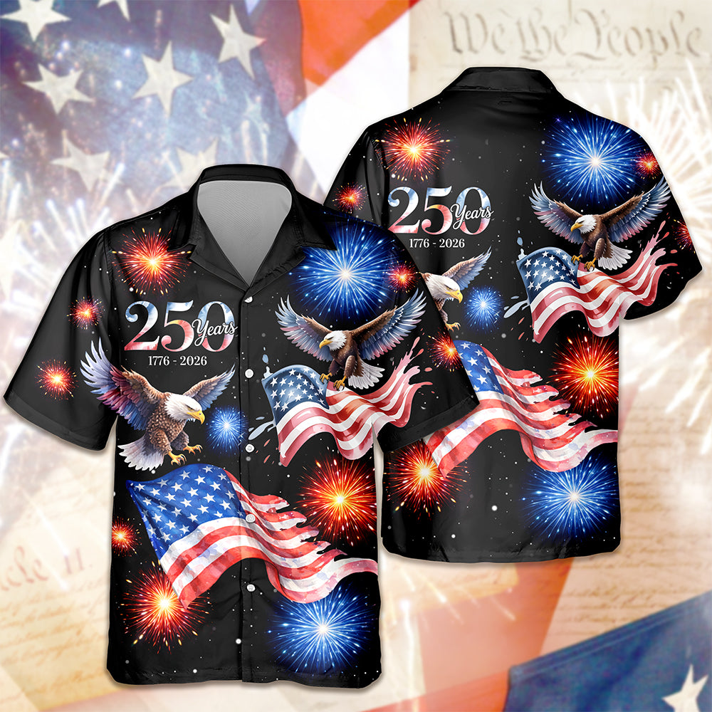 250 Years 1776 - 2026 Patriotic Eagle Hawaii Shirt