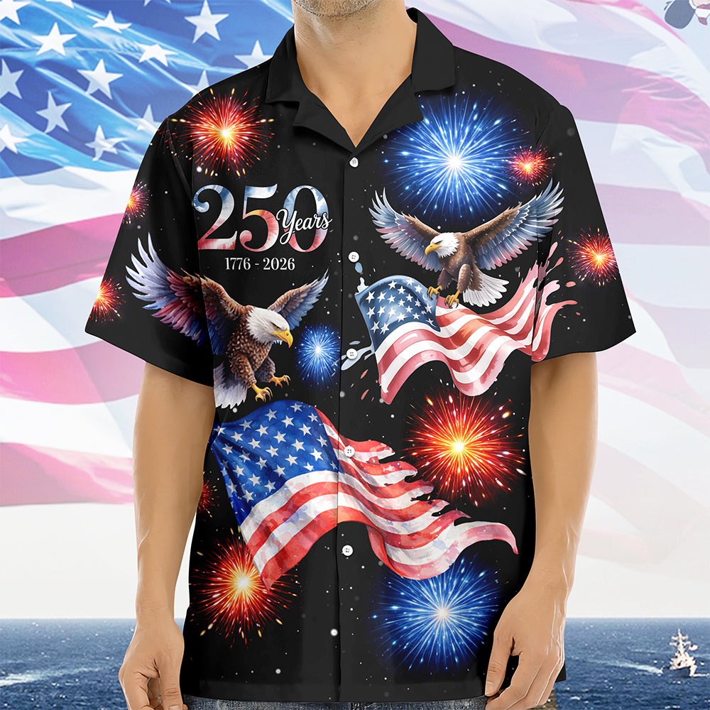 250 Years 1776 - 2026 Patriotic Eagle Hawaii Shirt