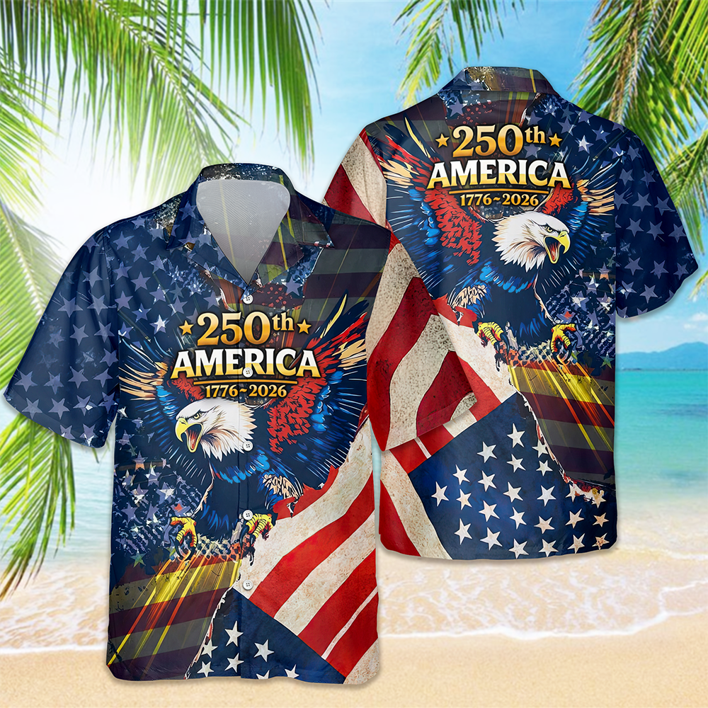 Patriotic 250th America 1776-2026 Eagle Hawaii Shirt