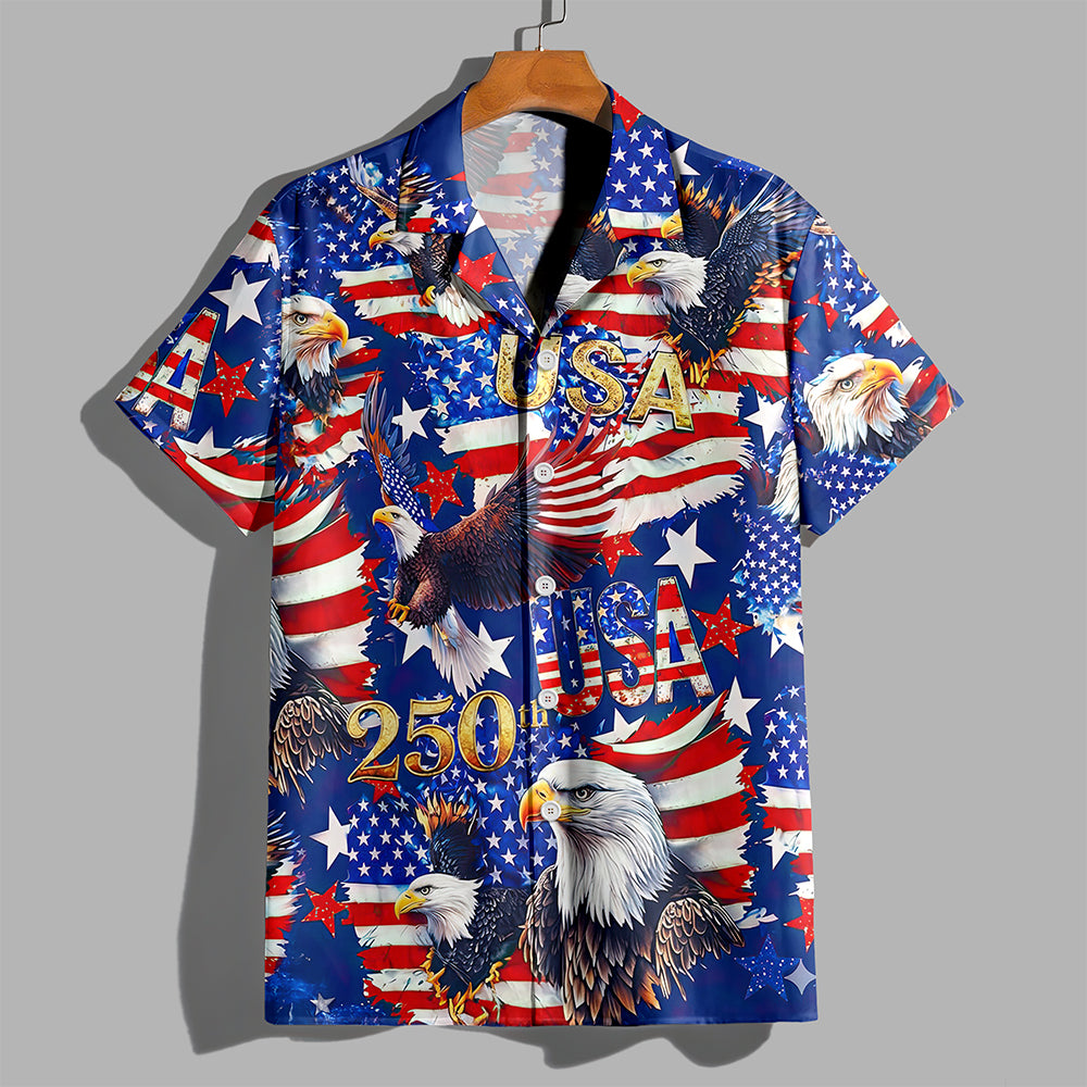 USA 250 Anniversary Eagle 1776-2026 Patriotic Hawaii Shirt