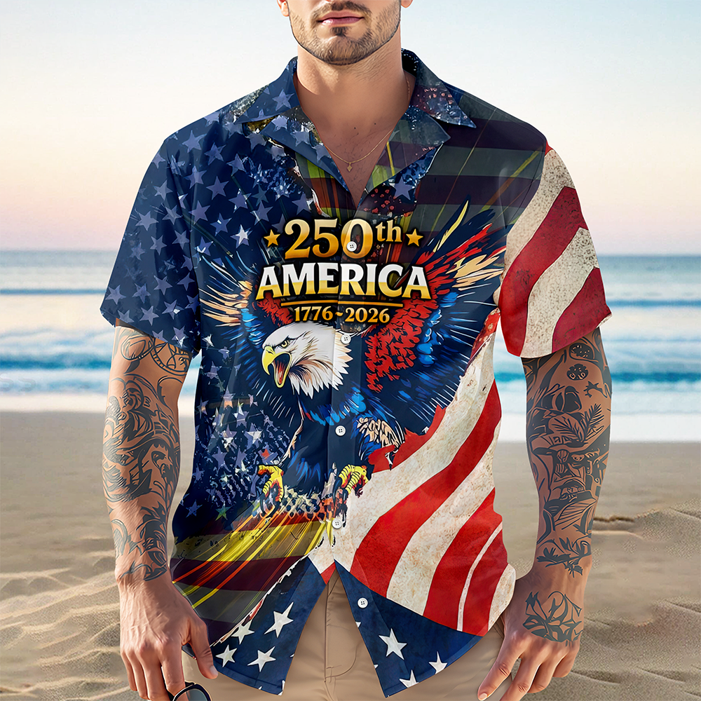 Patriotic 250th America 1776-2026 Eagle Hawaii Shirt