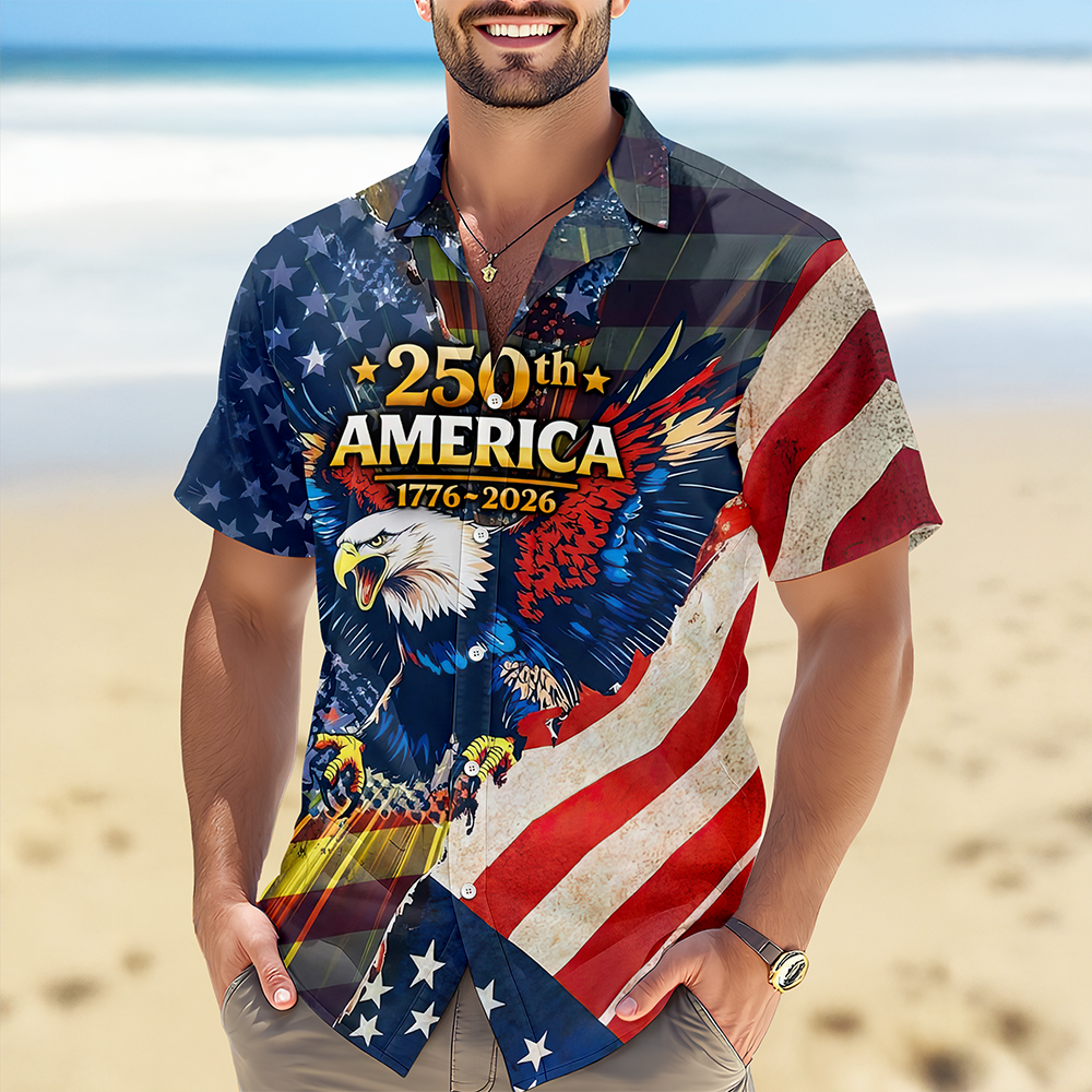 Patriotic 250th America 1776-2026 Eagle Hawaii Shirt