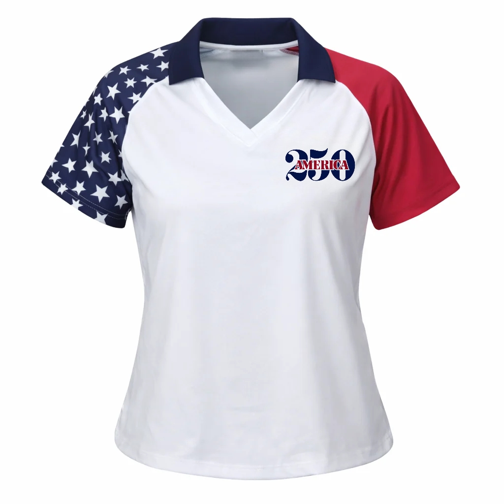 America250 Women's Patriotic Polo-America250