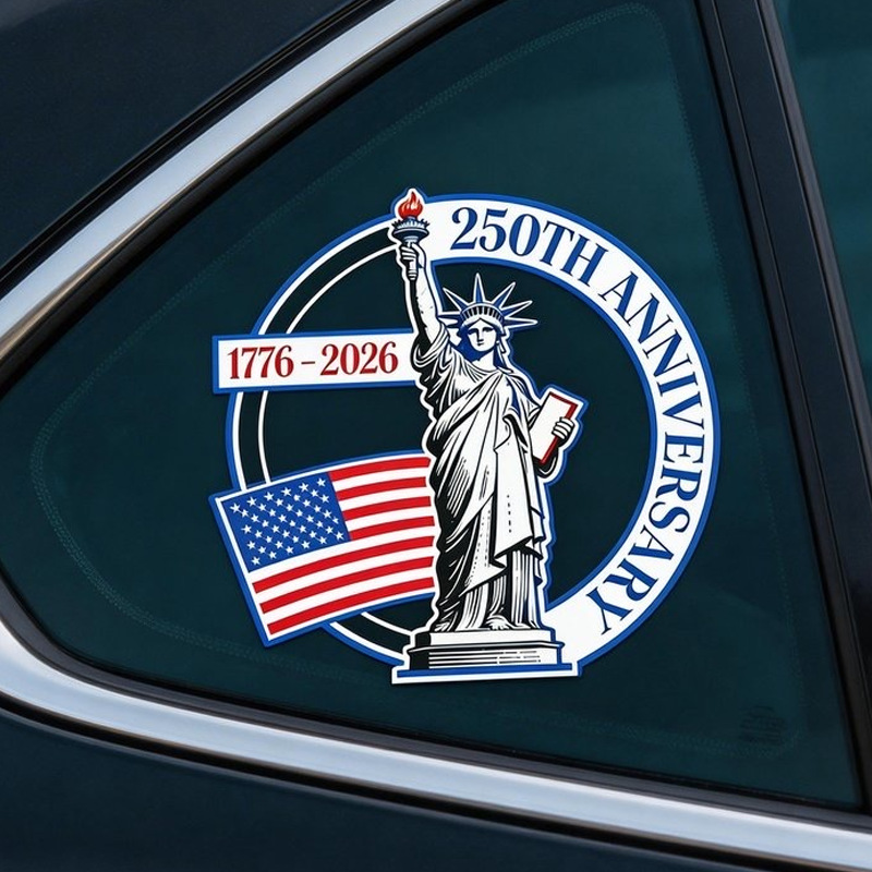 USA 250th Anniversary Car Window Decal Sticker-America250
