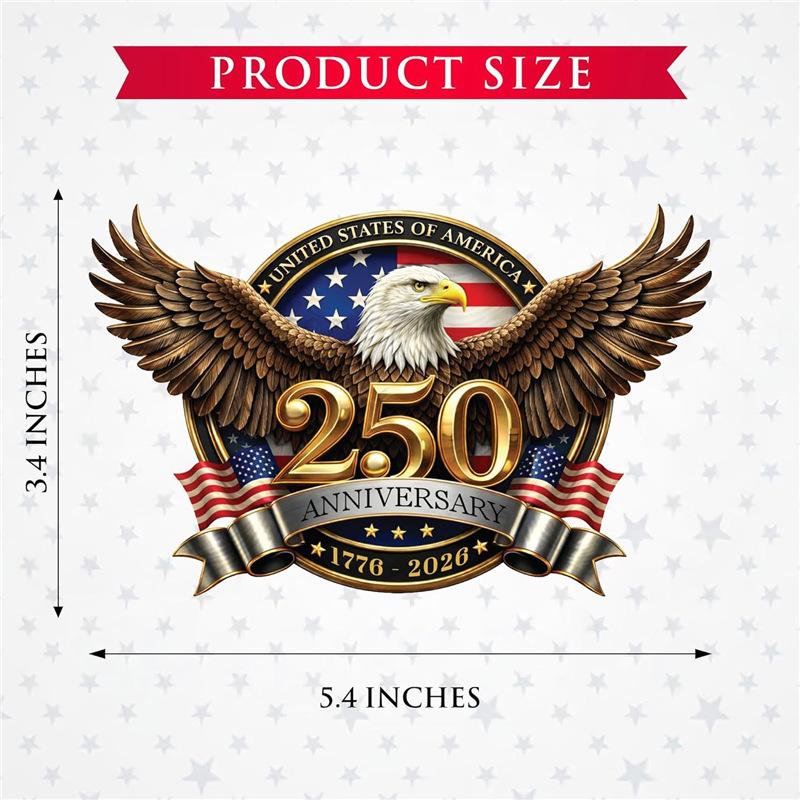 USA 250th Anniversary Car Window Decal Sticker