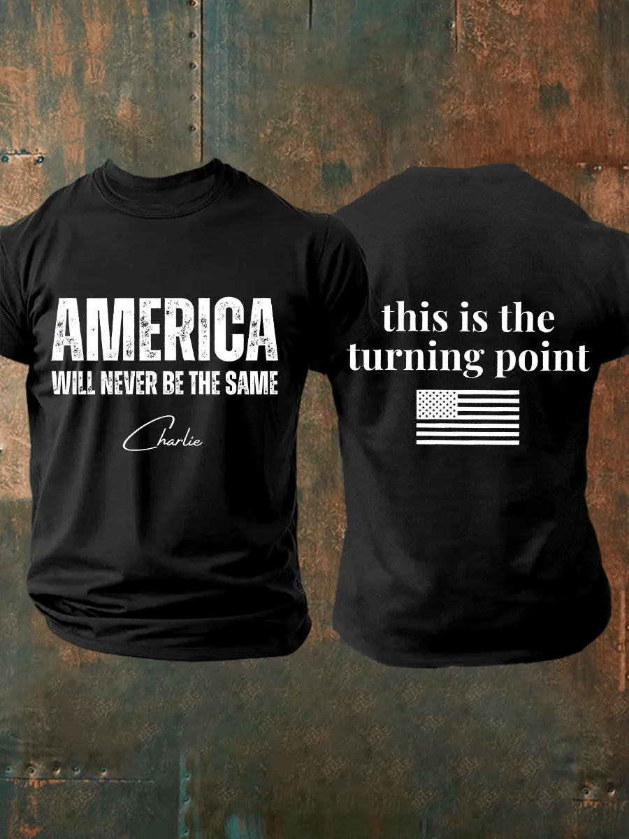 Men's FREEDOM Print short-sleeved T-shirt-America250