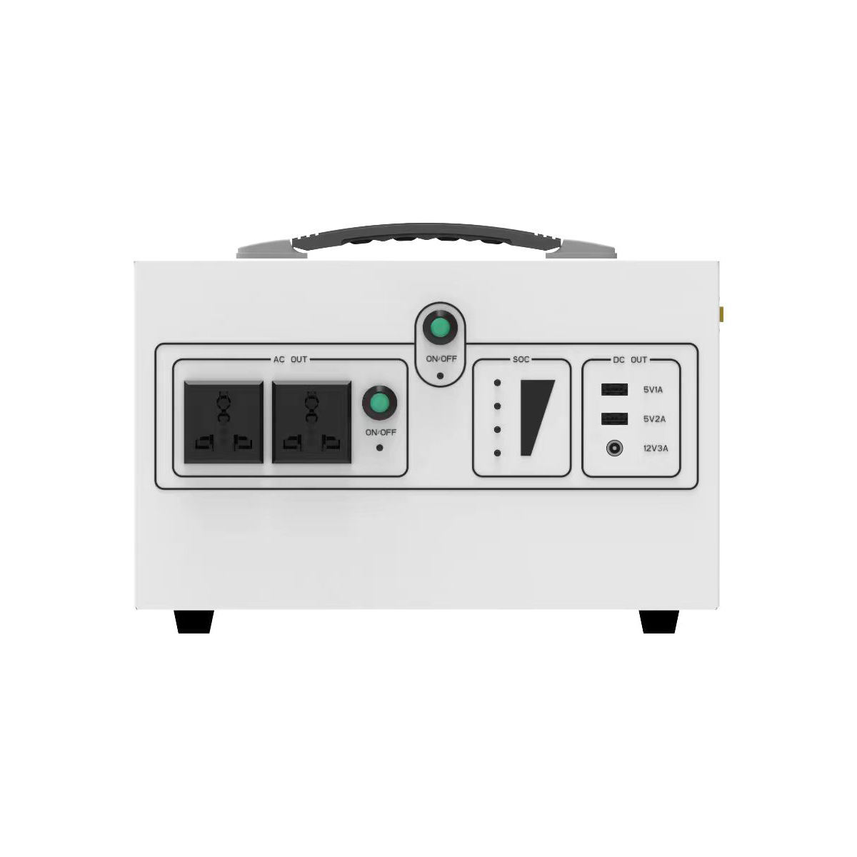 1000W Rechargeable Solar Power Station with EU/US Plug LiFePO4 Battery Camping Power Station Portable Energy Storage System-quacoa