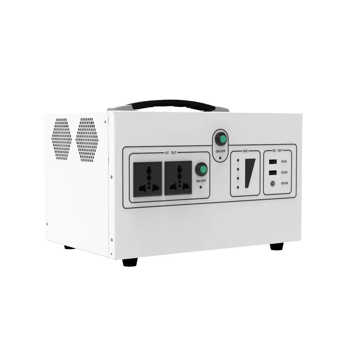 1000W Rechargeable Solar Power Station with EU/US Plug LiFePO4 Battery Camping Power Station Portable Energy Storage System-quacoa