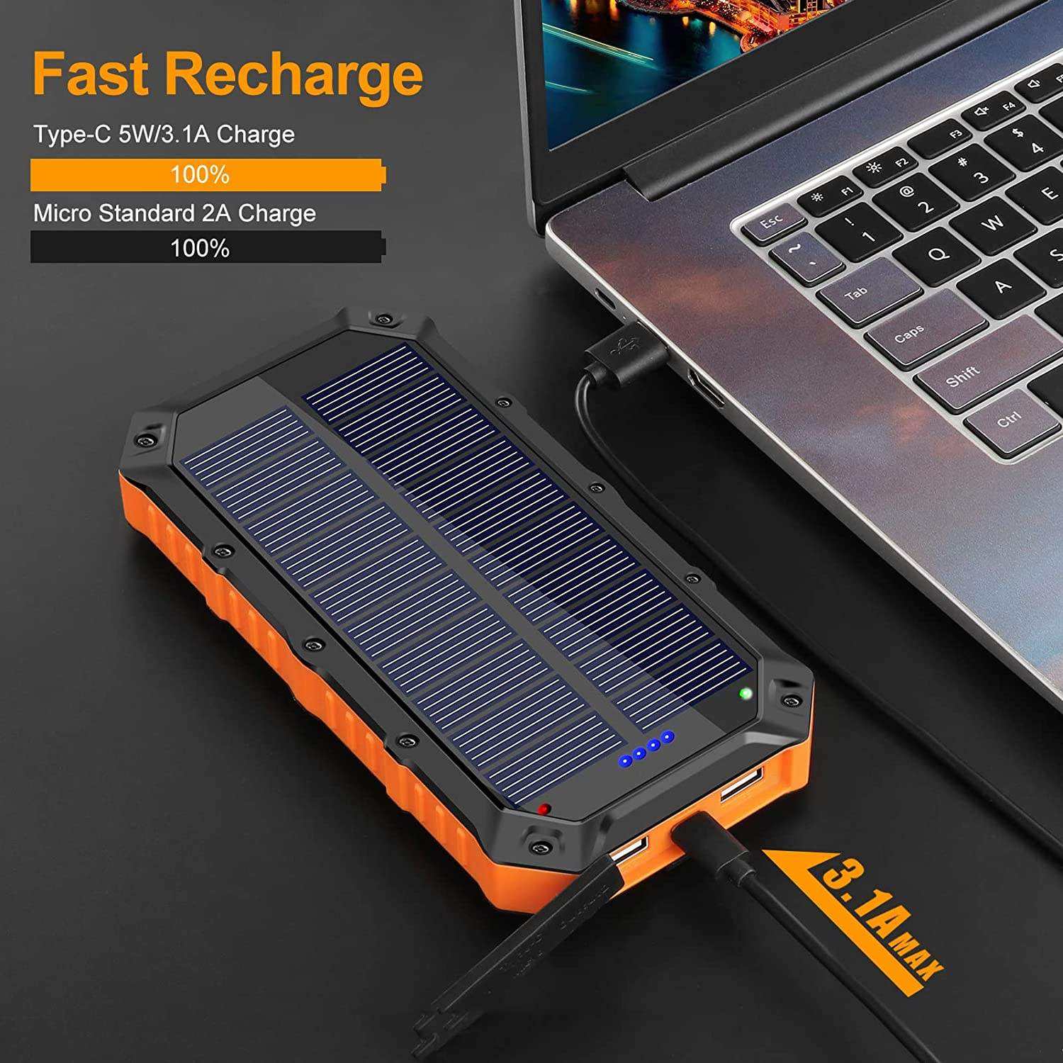 Portable Wireless Charger 20,000mAh Power Bank