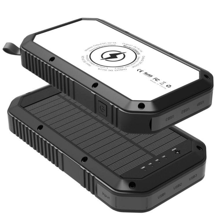 Portable Wireless Charger Solar-Powered Mobile Power Bank