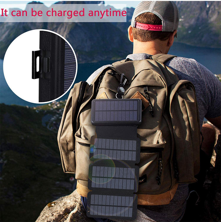 Efficient Fast Solar Charging Panels Waterproof 25000Mah Outdoors Camping Mini Portable Wireless Solar Mobile Phone Charger