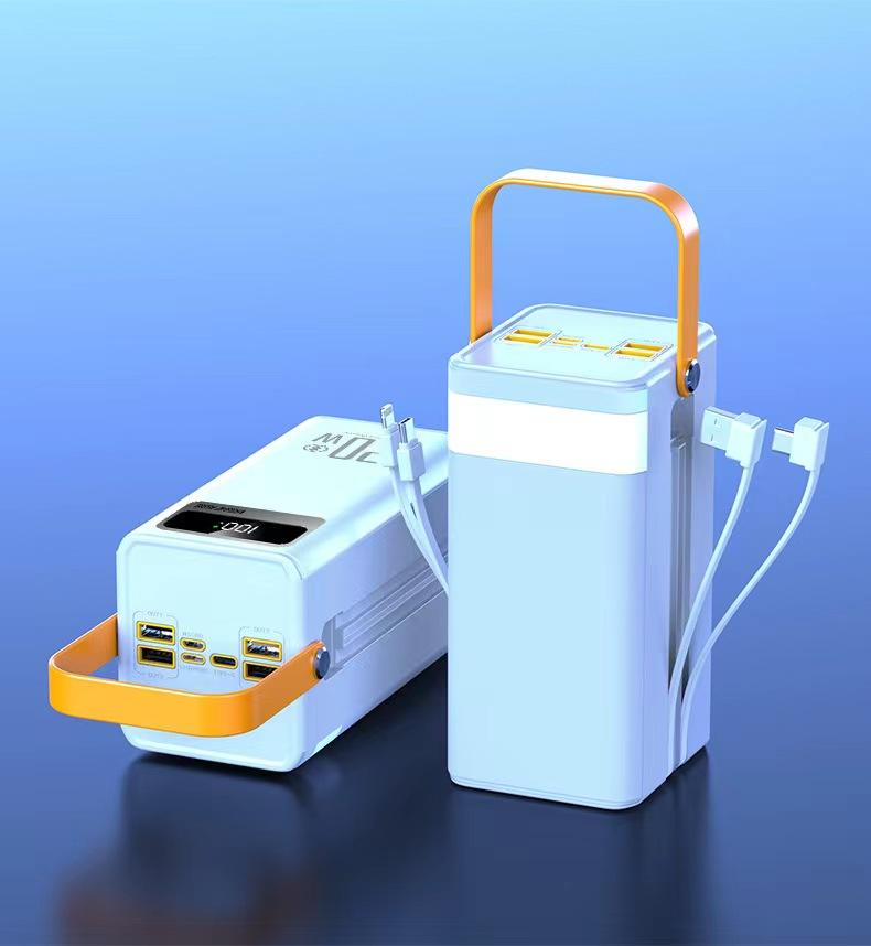 High Capacity Camping Lights 60000mAh Fast Charging Power Bank Portable Battery with LED Display Outdoor Portable Power Stations