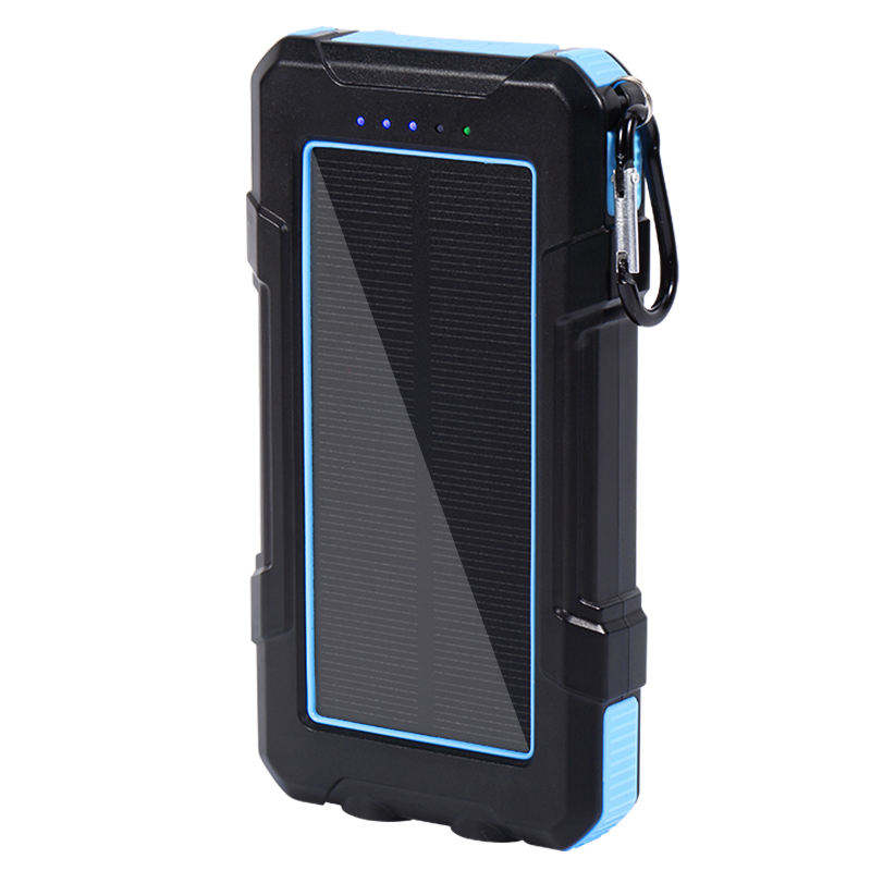 Dual LED Portable Wireless Solar Power Bank 20000mAh Waterproof 18W Fast Charging 
