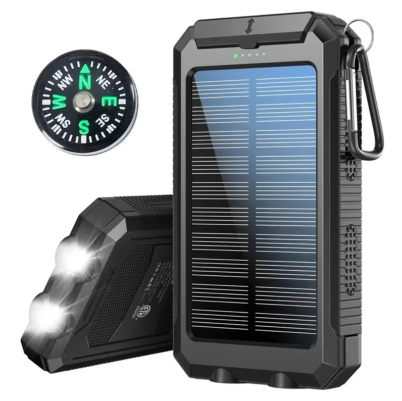 Custom Factory Fast Charging Dual USB Solar Power Bank 20000mAh Hot Sale Emergency Polymer Battery Solar Chargers