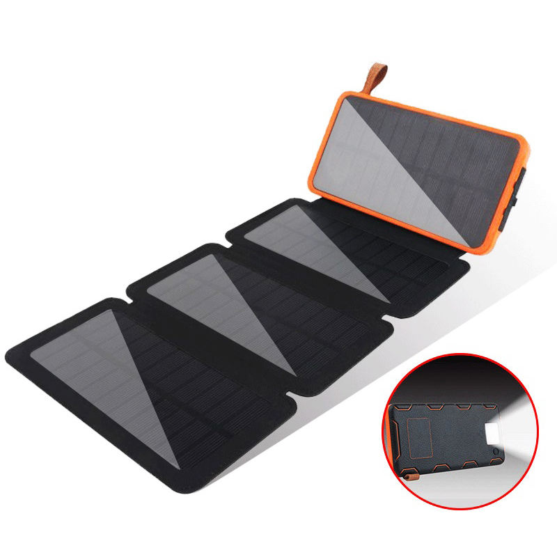 Outdoor Emergency Waterproof Foldable Solar Charger with 25000mAh Battery
