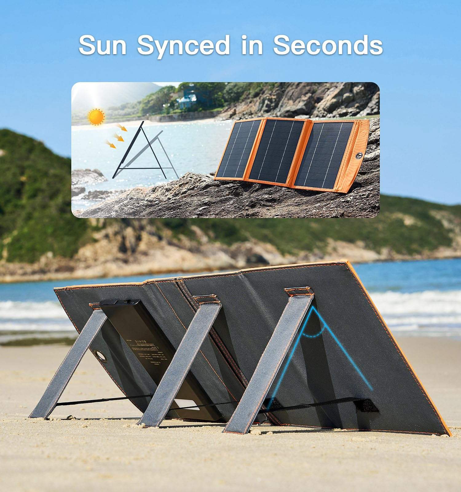 2025 Outdoors/Camping Foldable Portable Solar Panels 20W Fast Charging 10000mah Li-Polymer LED Power Bank Type C Output-quacoa
