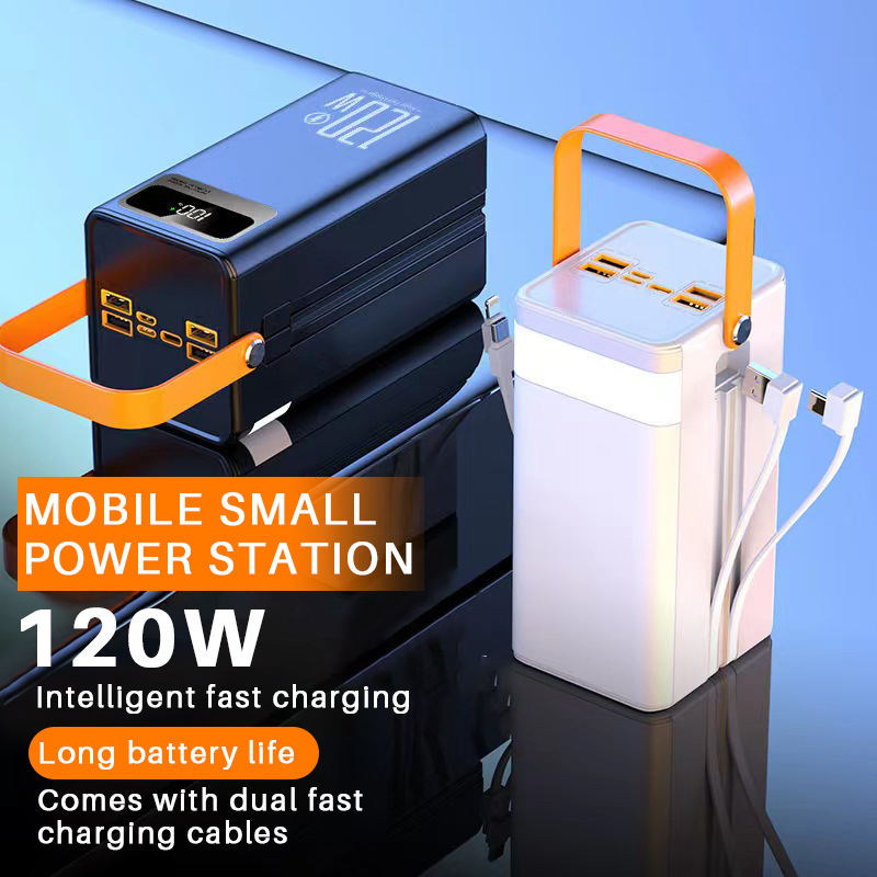 High Capacity Camping Lights 60000mAh Fast Charging Power Bank Portable Battery with LED Display Outdoor Portable Power Stations