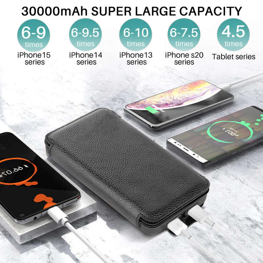 Efficient Solar Charging Panels Magnetic with 30000Mah Power Banks Mobile Phone Charger Super Fast Charging for Outdoors Camping