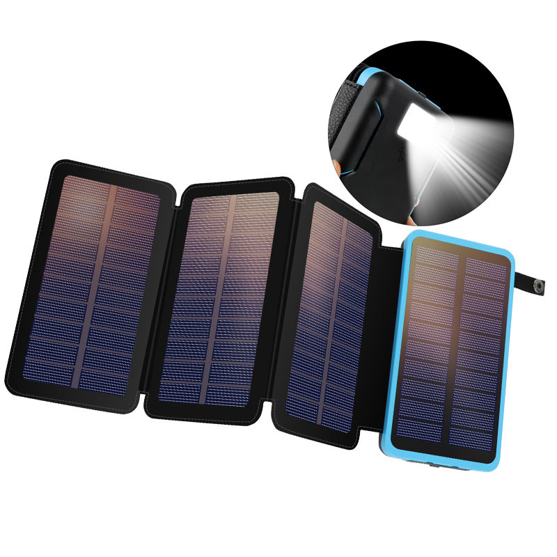 Outdoor Emergency Waterproof Foldable Solar Charger with 25000mAh Battery
