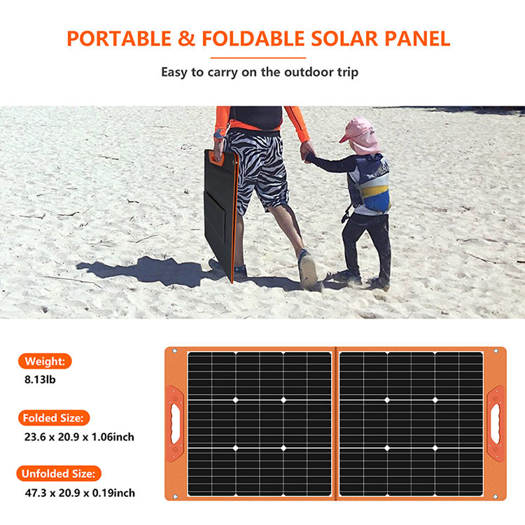 High Performance Solar Power Panels 100w Folding Solar Panel for Camping Travel