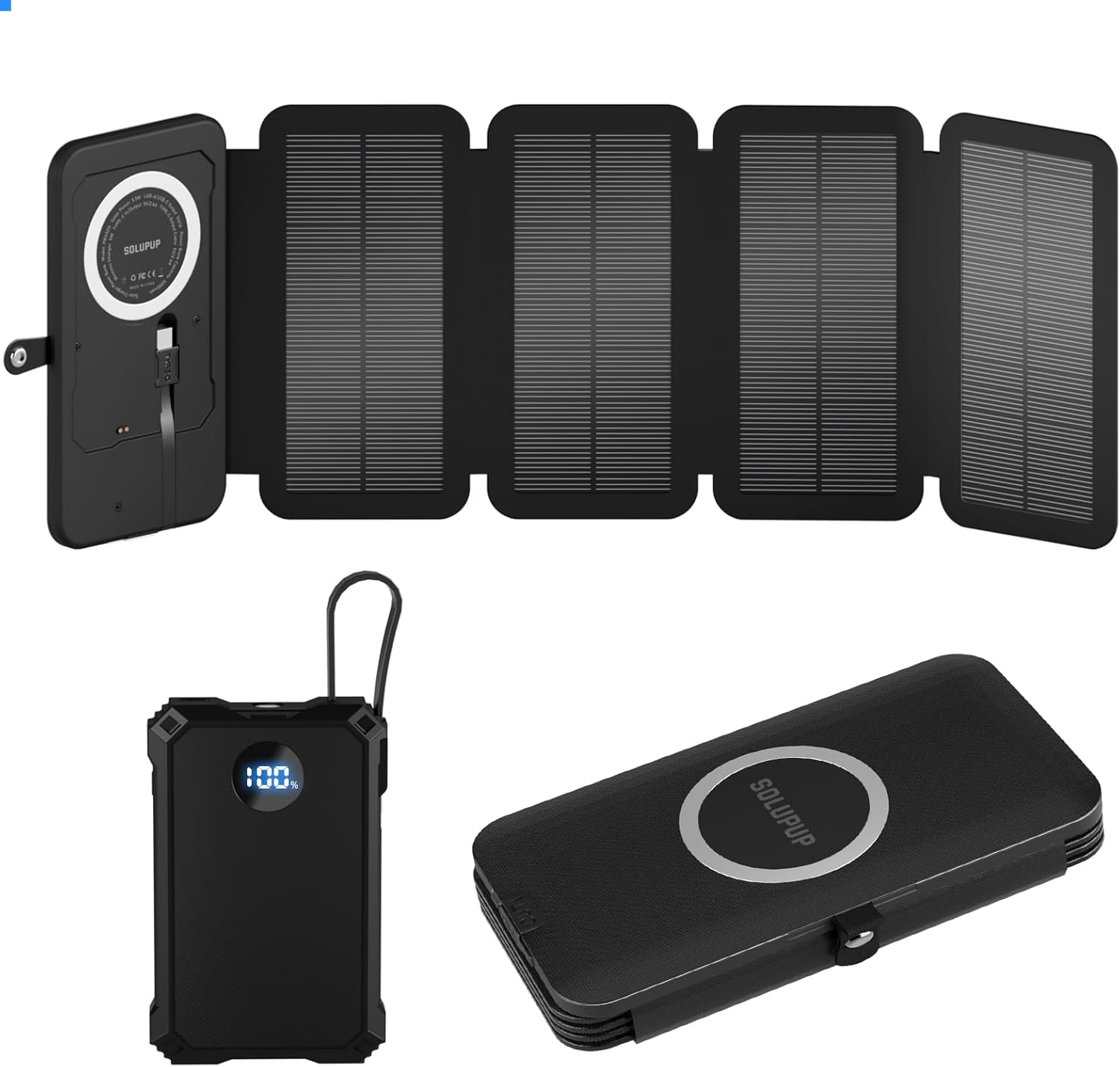 Solar Panels Power Banks - PBS32H-5 with 5.5W Solar Panels and 5000mAh Removable Battery