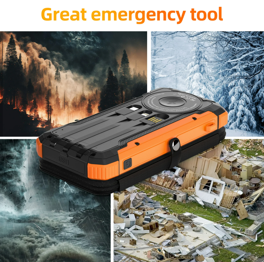 New Promotion IP68 Waterproof Wireless Solar Power Bank 30000mAh Portable Solar Phone Charger for Outdoor Travel-quacoa