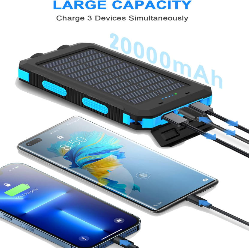 Solar Power Banks PS35K  Builtin 4 cables 10000mAh