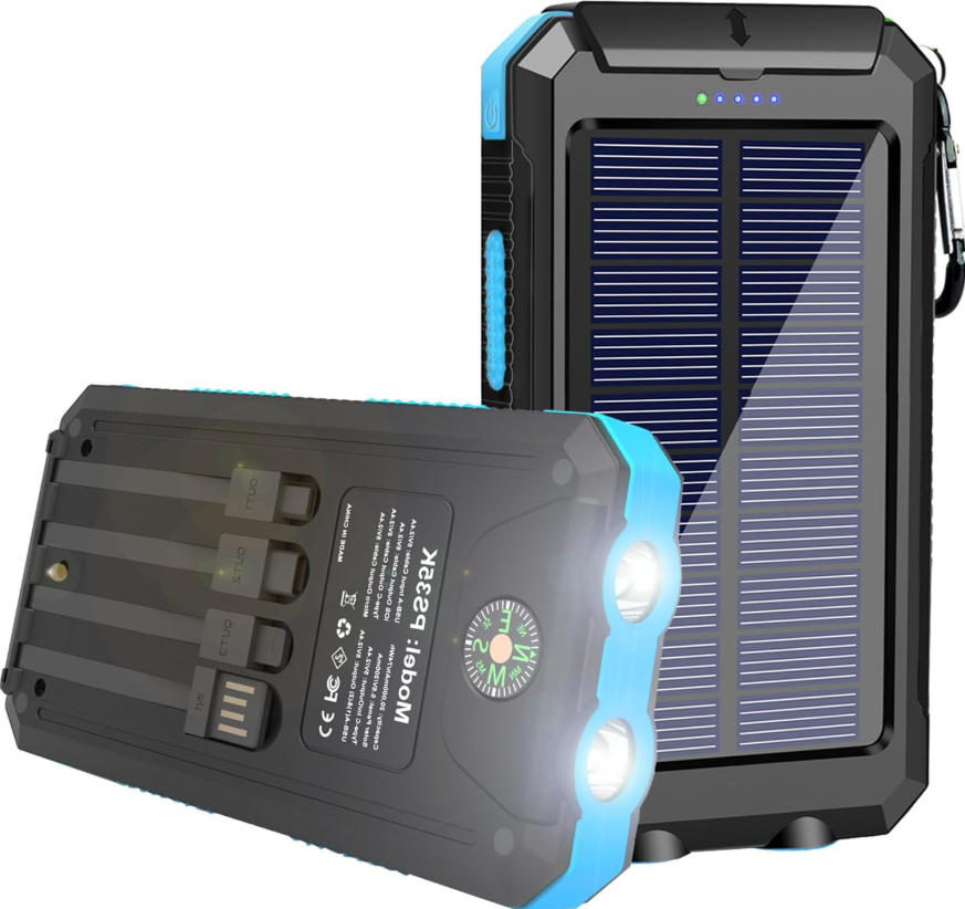 Solar Power Banks PS35K  Builtin 4 cables 10000mAh
