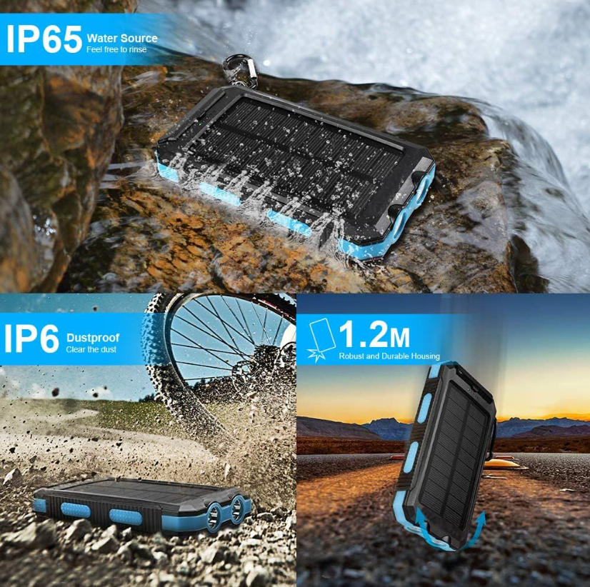 Solar Power Banks PS35K  Builtin 4 cables 10000mAh