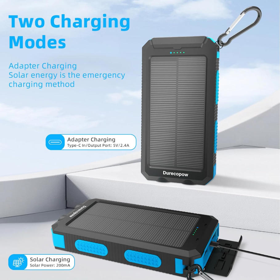 Solar Power Banks PS35K  Builtin 4 cables 10000mAh