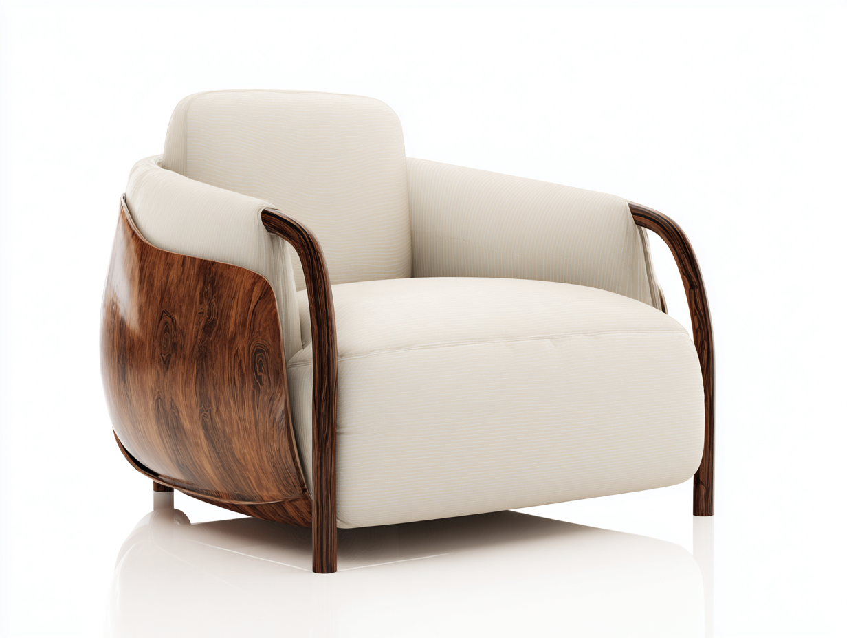 Poltrona imbottita in tessuto 78x82x80 cm - beige-marrone - design moderno per soggiorno-Snugena