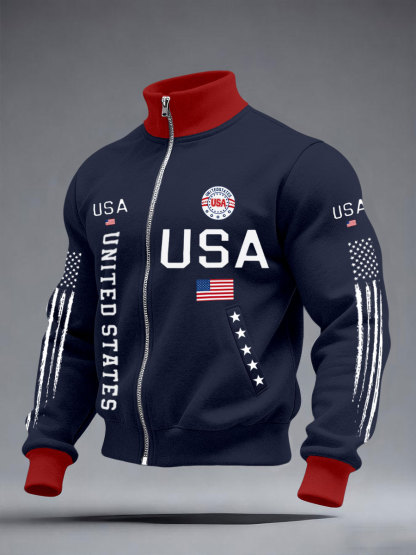 2026 World Cup-Men's USA Flag Jackets