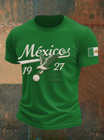 Men's Mexico Football Lover Printed T-shirt