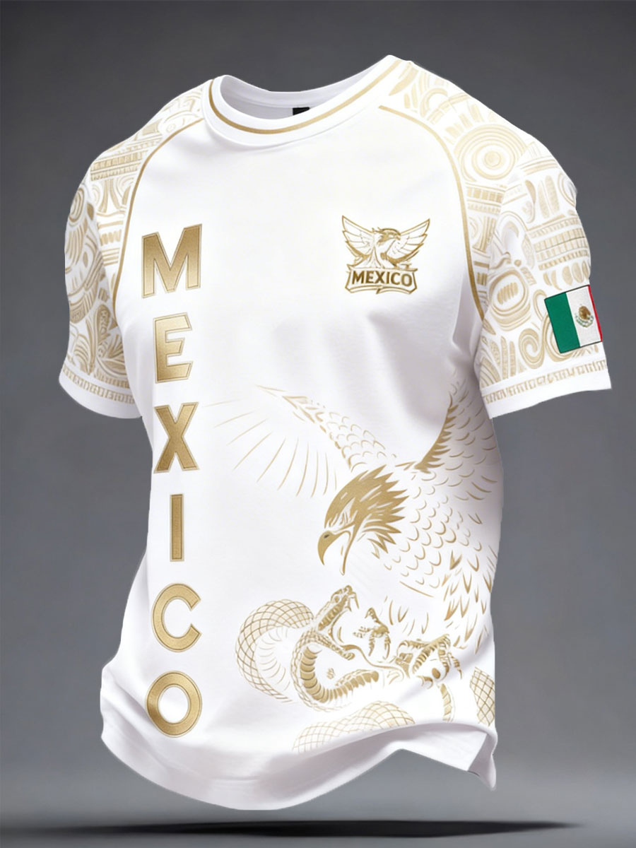 2026 World Cup-Men's Mexico Football Lover Printed T-shirt