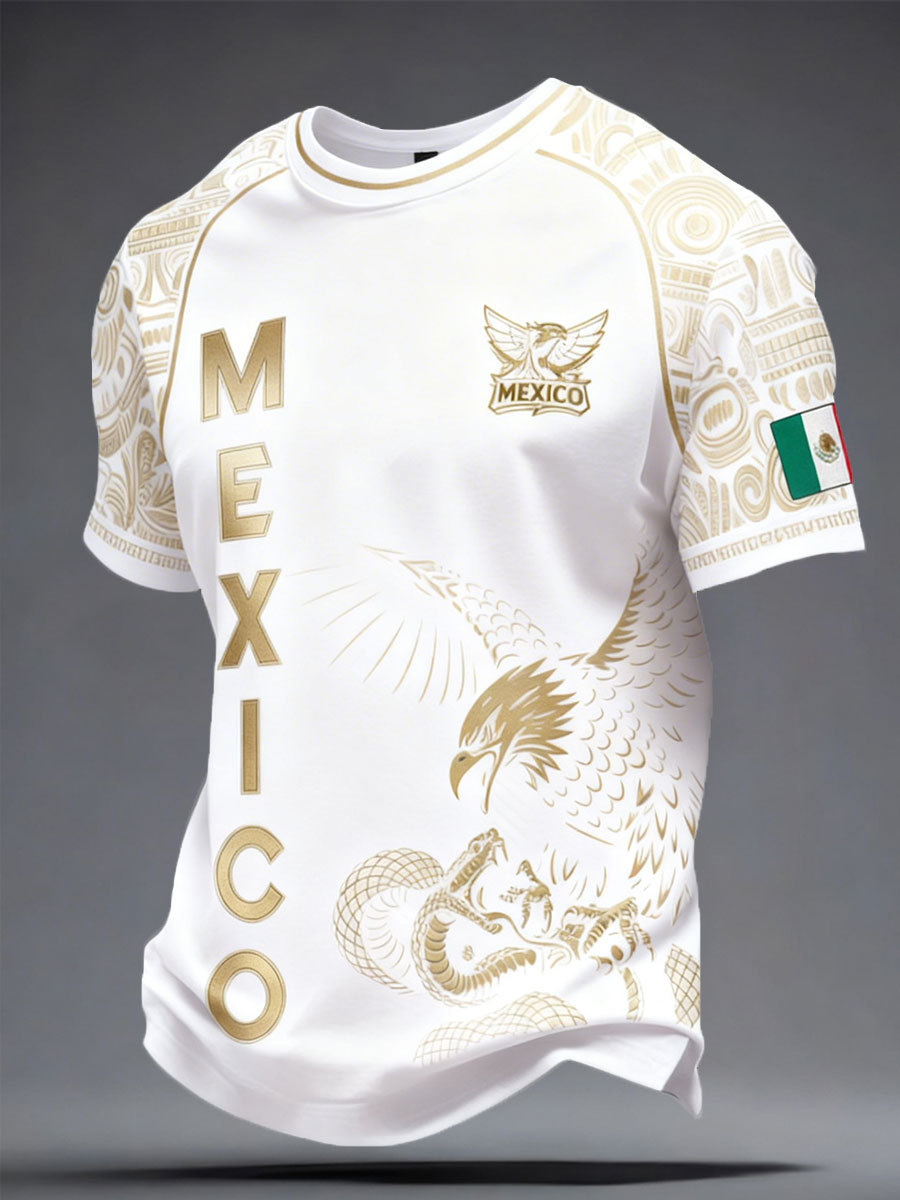 2026 World Cup-Men's Mexico Football Lover Printed T-shirt