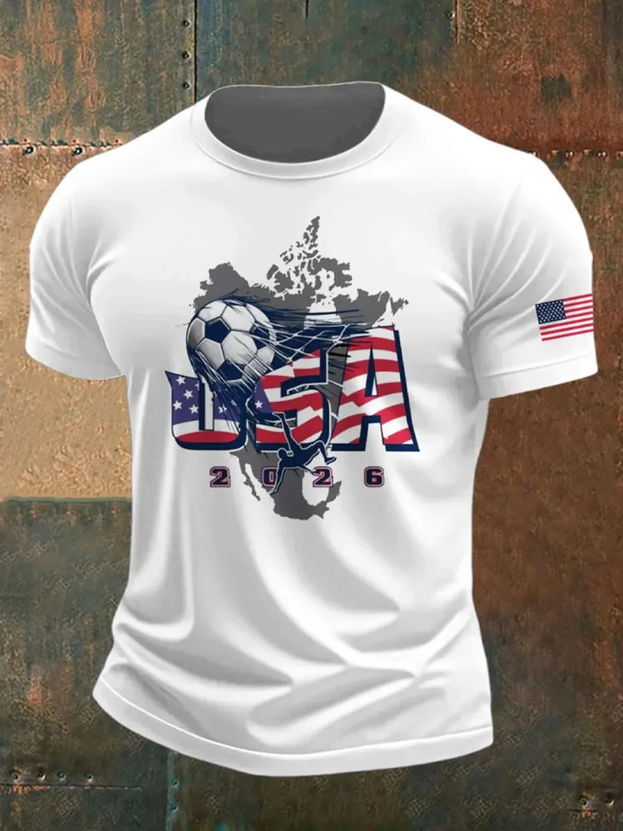 2026 World Cup-World Cup 2026 Fan Shirt, Usa Soccer T-Shirt, Us Football Shield Logo, Gift For Soccer Dad